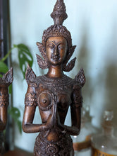 Load image into Gallery viewer, Pair of Thai Bronze Kinnari / Kinnara Statues
