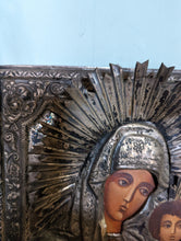Load image into Gallery viewer, Antique Russian Icon Oil Painting of &quot;Our Lady of Kazan&quot;
