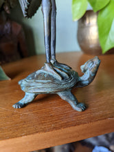 Load image into Gallery viewer, Japanese Bronze Figure of a Crane on a Turtle, 19th Century
