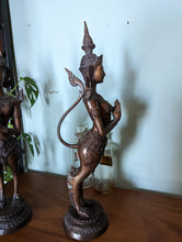 Load image into Gallery viewer, Pair of Thai Bronze Kinnari / Kinnara Statues
