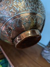 Load image into Gallery viewer, Cairoware Mamluk Copper And Silver Inlaid Lota
