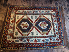 Load image into Gallery viewer, 6&#39; x 4&#39;6&quot; Wool Antique Kazak Tribal Rug
