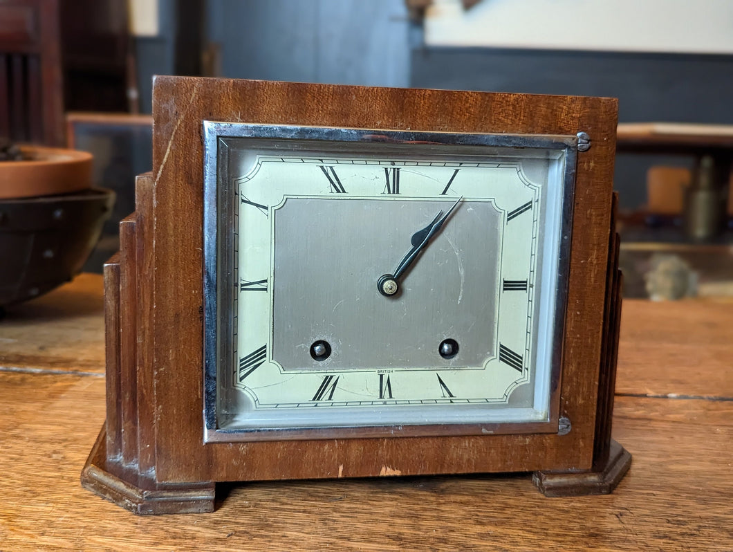 Art Deco Wind Up Chime Clock