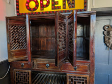 Load image into Gallery viewer, Antique Chinese Red Lacquered Elm Noodle Cabinet
