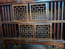 Load image into Gallery viewer, Antique Chinese Red Lacquered Elm Noodle Cabinet
