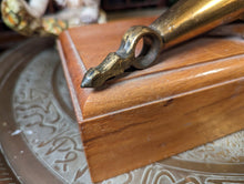 Load image into Gallery viewer, Antique Brass Taffrail Ships Log on Wooden Base
