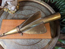 Load image into Gallery viewer, Antique Brass Taffrail Ships Log on Wooden Base
