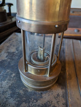 Load image into Gallery viewer, Antique Brass Miners Safety Lamp
