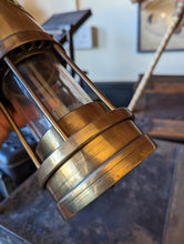 Load image into Gallery viewer, Antique Brass Miners Safety Lamp
