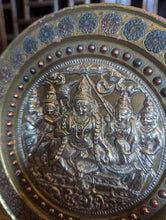 Load image into Gallery viewer, Antique Indian Hindu Copper Engraved Charger / Plate - Shashti
