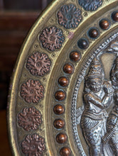 Load image into Gallery viewer, Antique Indian Hindu Copper Engraved Charger / Plate - Shashti
