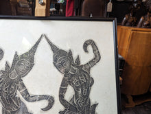 Load image into Gallery viewer, Vintage Thai Temple Rubbing on Rice Paper
