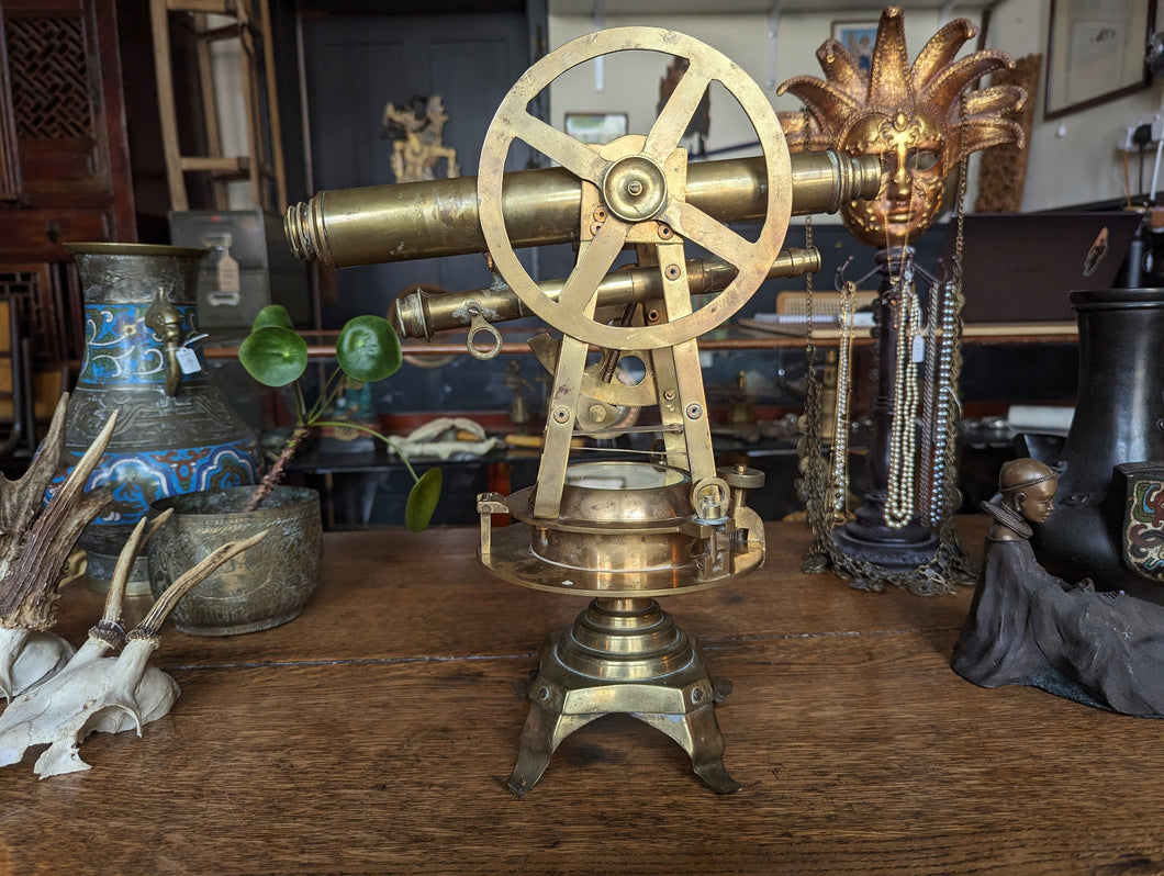 Antique Brass Solar Transit Theodolite