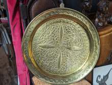 Load image into Gallery viewer, Vintage Indian Embossed Brass Charger / Tray
