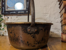 Load image into Gallery viewer, Large Antique Brass Fire Pot / Jam Pot
