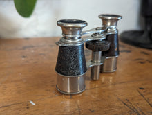 Load image into Gallery viewer, Early 20th C. Silver Plated and Leather Field Binnoculars
