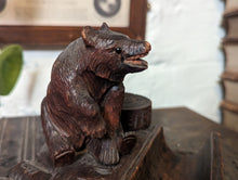 Load image into Gallery viewer, Antique Swiss Black Forest Bear Desk Tidy
