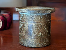 Load image into Gallery viewer, Antique Indian Engraved Bronze Cup / Panch Patra
