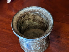 Load image into Gallery viewer, Antique Indian Engraved Bronze Cup / Panch Patra
