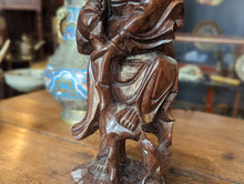 Load image into Gallery viewer, Early 20thC Chinese Rosewood Carved Lamp
