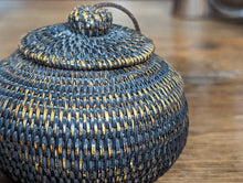Load image into Gallery viewer, Small Vintage Indonesian Rattan Woven Basket
