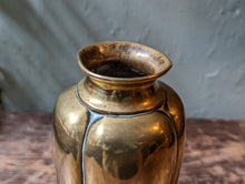 Load image into Gallery viewer, Small Antique Japanese Brass Melon Form Vase
