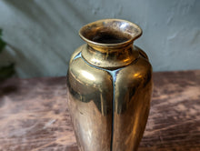 Load image into Gallery viewer, Small Antique Japanese Brass Melon Form Vase
