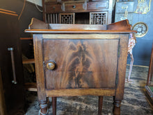 Load image into Gallery viewer, Victorian Tray-Top Bedside Table / Pot Cabinet

