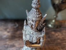 Load image into Gallery viewer, Vintage White Metal Thai Thephanom Statue
