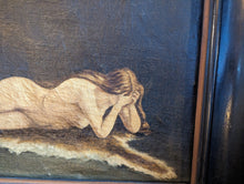 Load image into Gallery viewer, Early 20th.C Art Nouveau Oil on Canvas Painting of a Woman in Cave
