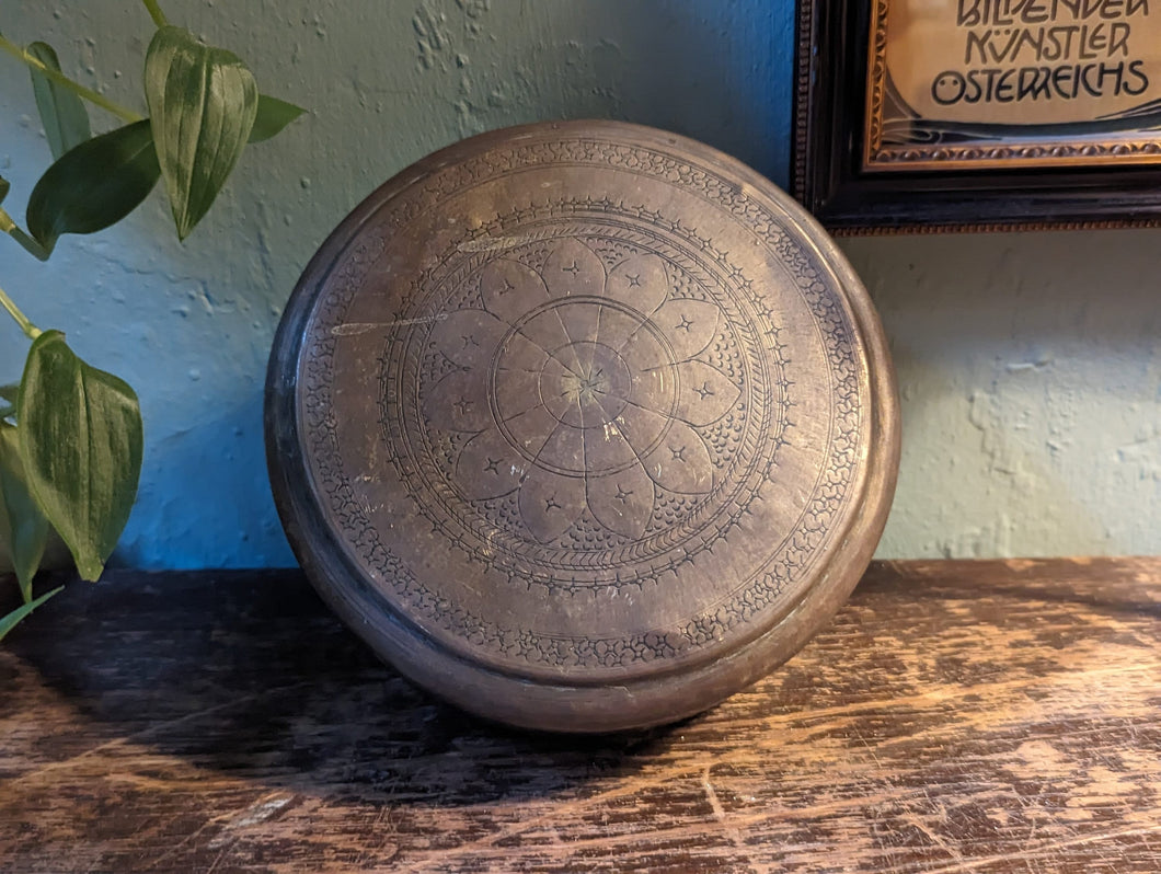 Antique Brass Chapati Box / Tiffin Box