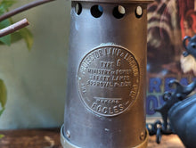 Load image into Gallery viewer, Antique ECCLES Type 6 Brass Miners Safety Lamp
