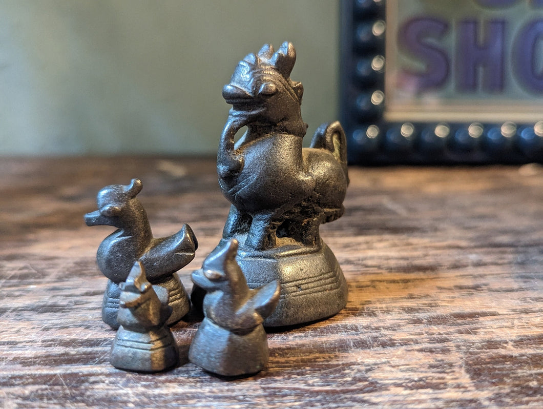 Burmese Cockerel Opium Weights - 18th Century SE Asian Antiques