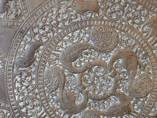 Load image into Gallery viewer, Vintage SriLankan Embossed Brass Charger / Tray
