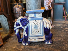 Load image into Gallery viewer, Vintage Hollywood Regency French Elephant Garden Plant Stand / Stool
