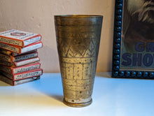 Load image into Gallery viewer, Indian Early 20th.C Etched Brass Lassi Cup
