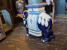 Load image into Gallery viewer, Vintage Hollywood Regency French Elephant Garden Plant Stand / Stool
