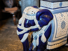 Load image into Gallery viewer, Vintage Hollywood Regency French Elephant Garden Plant Stand / Stool
