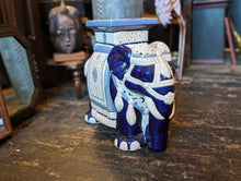 Load image into Gallery viewer, Vintage Hollywood Regency French Elephant Garden Plant Stand / Stool
