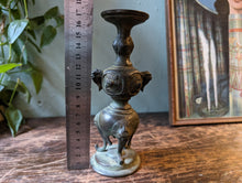 Load image into Gallery viewer, Japanese Meiji Bronze Candle Stick / Alter Stick
