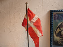 Load image into Gallery viewer, Vintage Brass Danish Desktop Flag Pole
