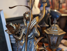 Load image into Gallery viewer, Art Nouveau Figural Spelter Statue Lamp -  L Offrande par Rousseau
