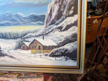 Load image into Gallery viewer, Vintage Danish Oil Painting of Snowy Landscape
