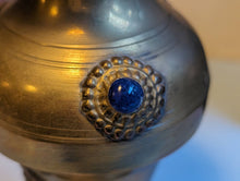 Load image into Gallery viewer, Mid Century Jeweled Brass Vase
