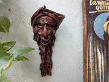 Load image into Gallery viewer, Vintage Moulded Leather Wall Mask
