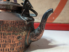 Load image into Gallery viewer, Antique Rustic Hammered Copper Tea Kettle
