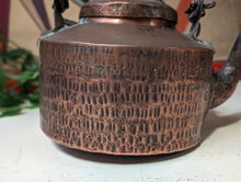 Load image into Gallery viewer, Antique Rustic Hammered Copper Tea Kettle
