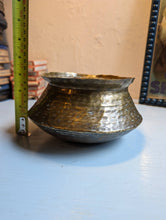 Load image into Gallery viewer, Antique Indian Hammered Brass Handi Bowl - Biryani Pot
