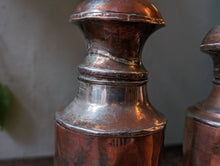 Load image into Gallery viewer, Pair Of Antique Indian Tinned Copper Containers
