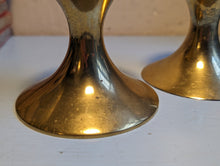 Load image into Gallery viewer, Pair of Vintage Gold Plated Candle Stick Holders
